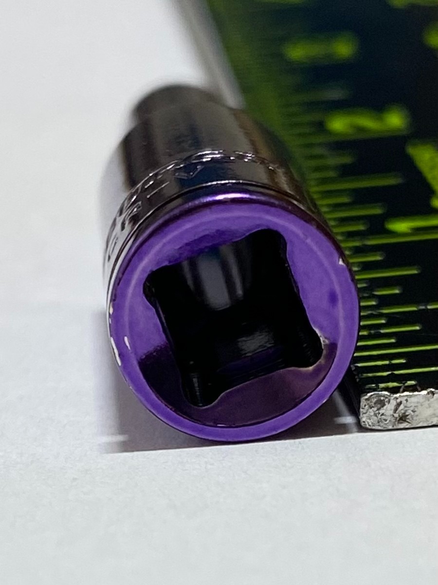 Pittsburgh Pro Purple 5mm 1/4″ Drive 6 Point Metric Deep Socket 2 inches Long