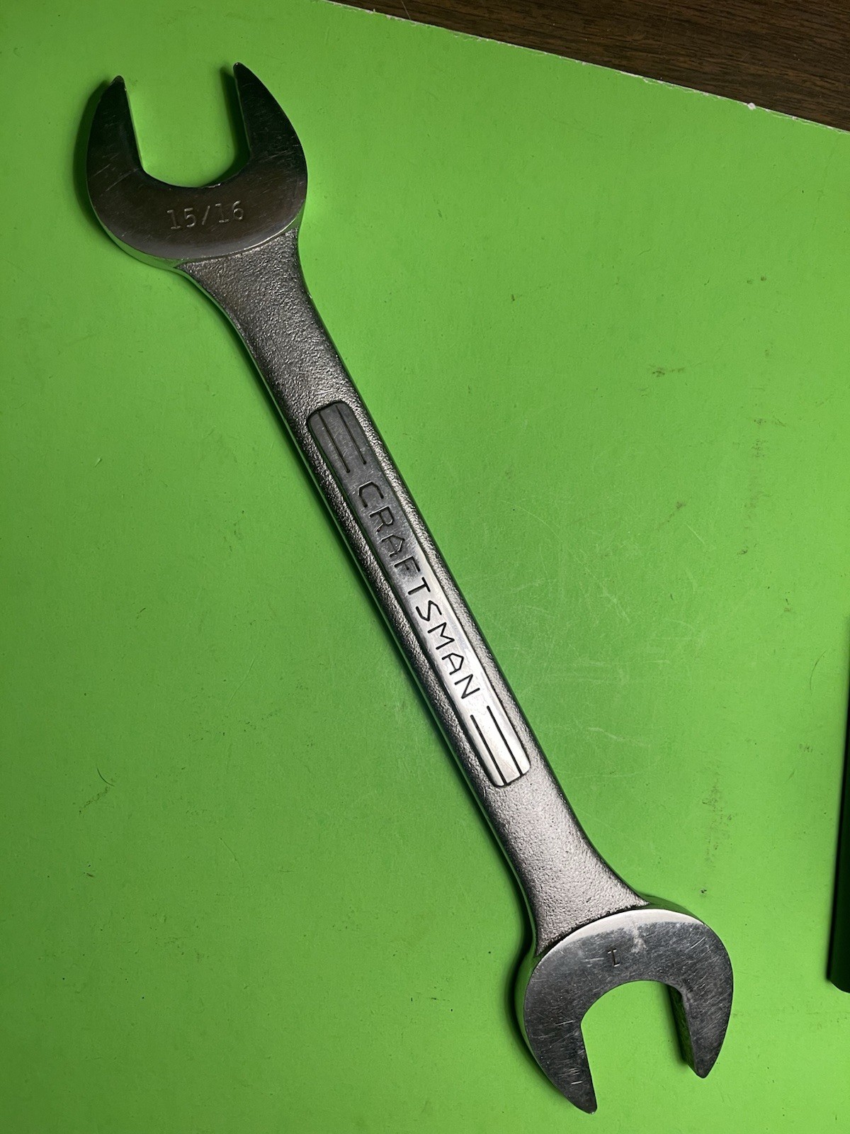 Craftsman 15/16” x 1” =V= Double Open End Combination Wrench USA Vintage