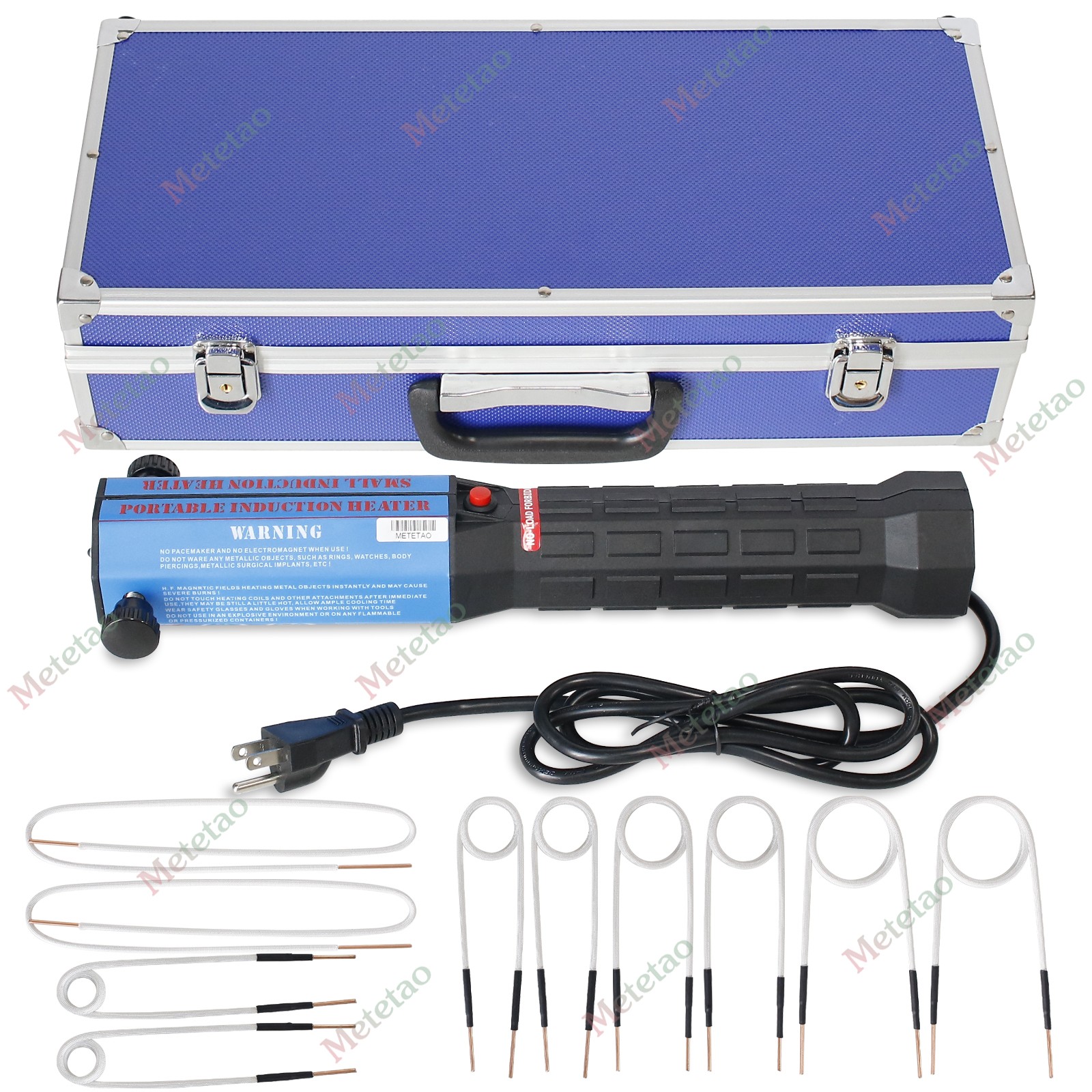 1300W Magnetic Induction Heater Kit with 10 Coils Portable Heat Induction Tool