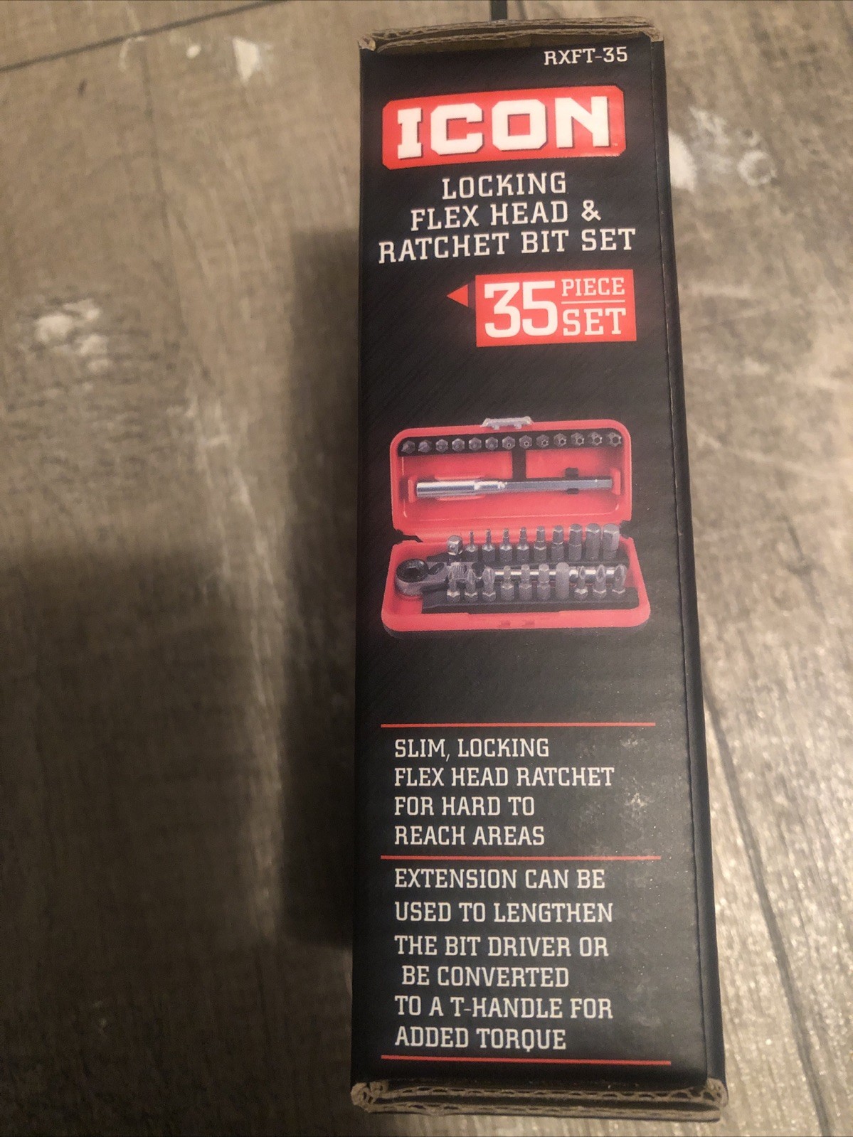 ICON Locking Flex Head Ratchet and Bit Set, 35 Piece NEW / Ships Fast!