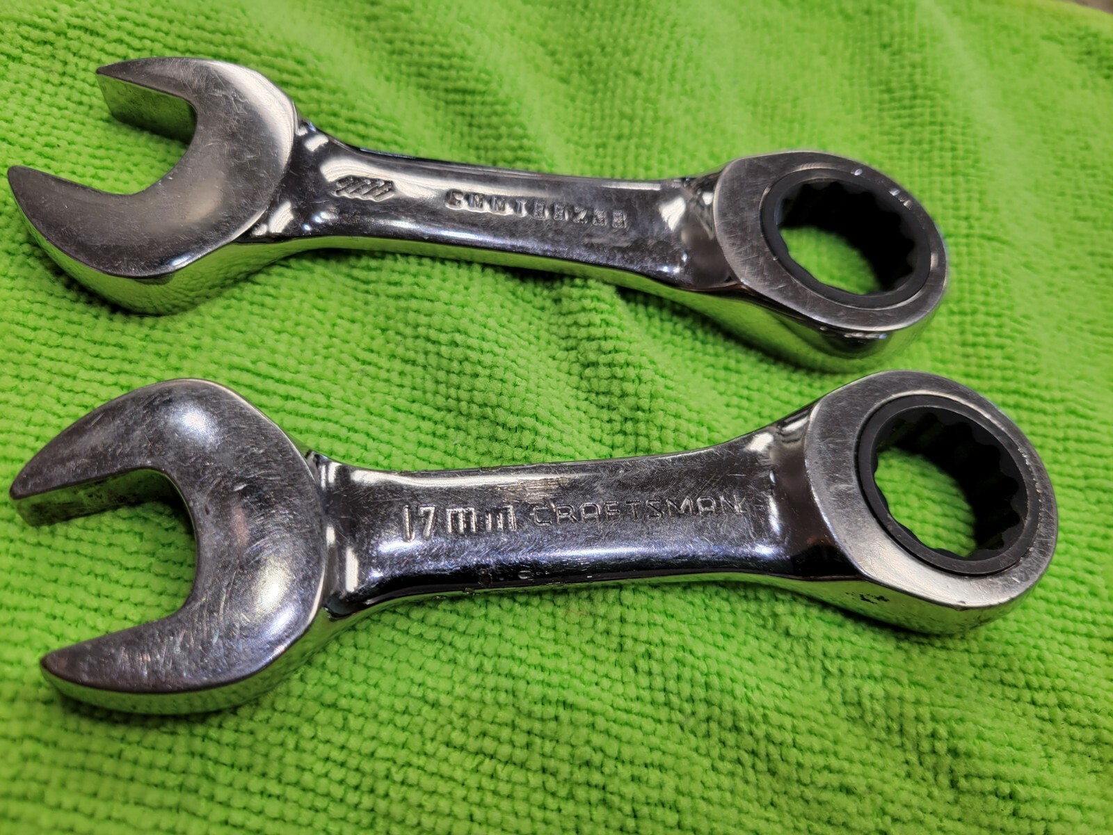Craftsman 10mm 11mm 15mm 17mm 18mm Stubby Ratchet Wrench Cmmt set of five