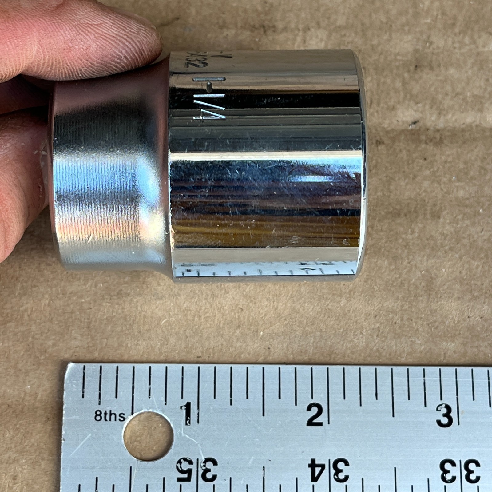 Jonnesway Tools 1-1/4″ Shallow Chrome 3/4″ Drive 12pt Socket SO4H6432