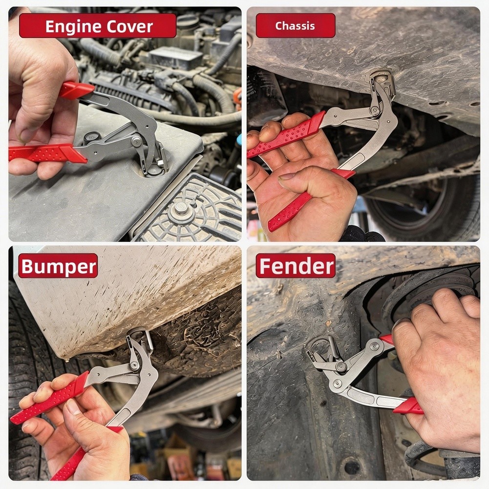 Stainless Steel Car Trim Clip Remover Tool for For plastic Rubber Fasteners