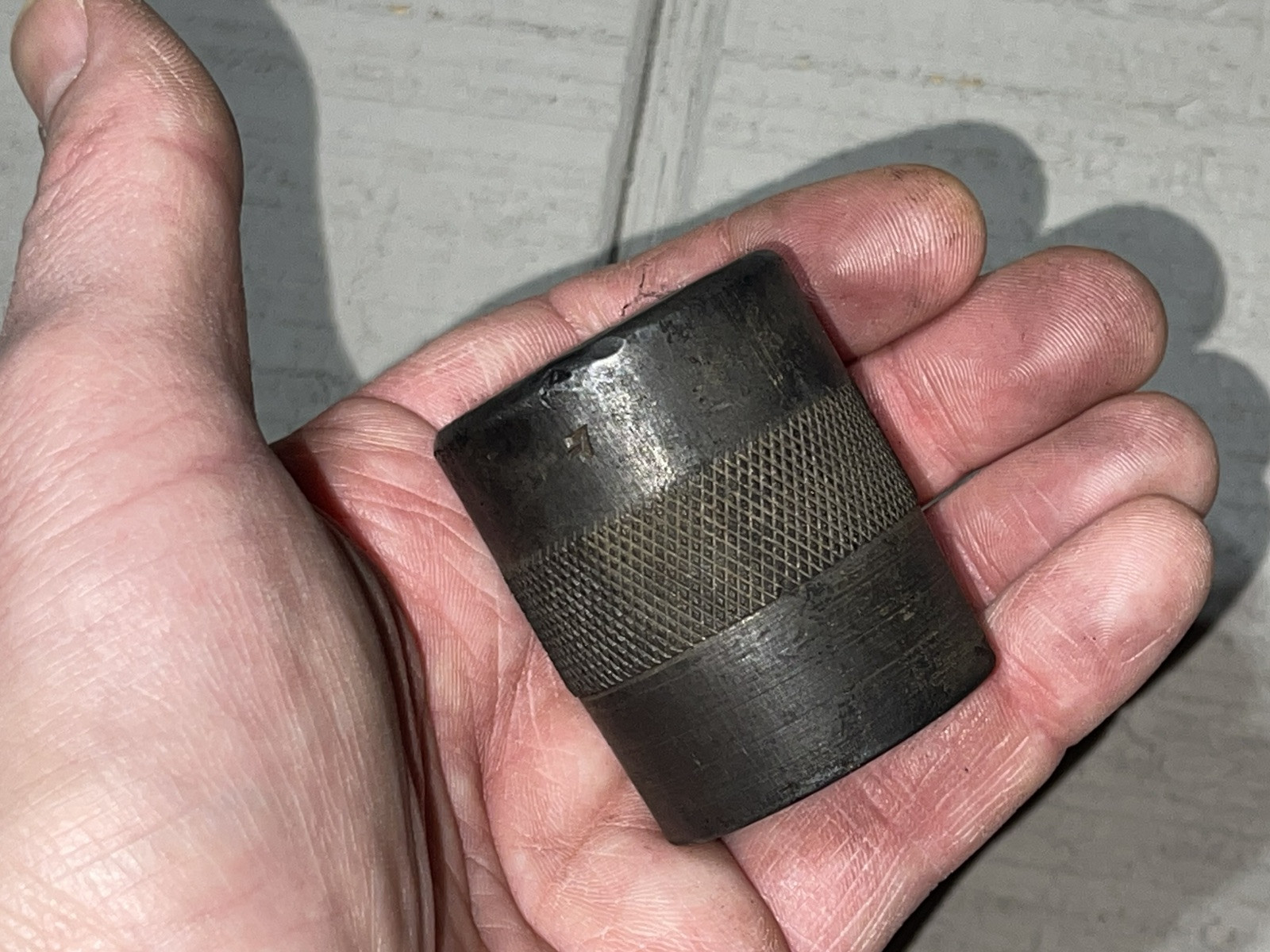 Vintage Snap On 1 1/8” 6 Point 5/8” Drive Knurled Socket. Vintage Snap On Tools
