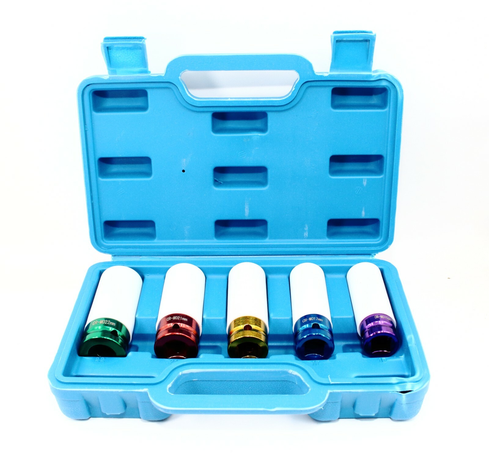 1/2 Drive Impact Socket Set Kit 15mm 17mm 19mm 21mm 22mm Non Marring Thin Wall