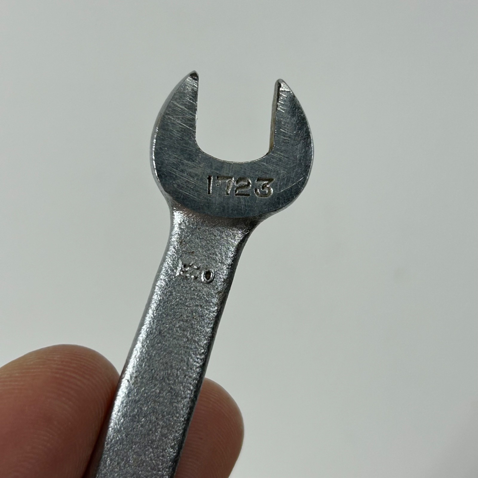 Vintage BONNEY USA 1723 3/8 X 7/16 In SAE Short Stubby Open End Wrench
