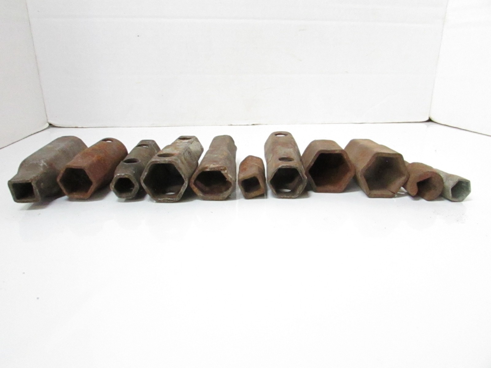 Vintage 11 Pieces Double End Tubular Sockets and Attachments Various Sizes