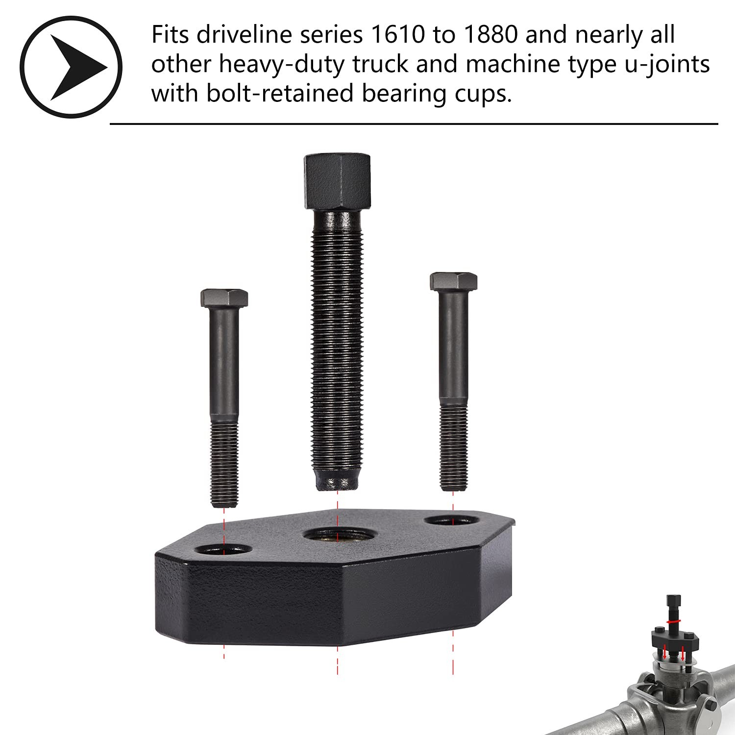 10102 Universal Heavy Duty Truck U Joint Puller +5192 Bearing Cup Installer Tool