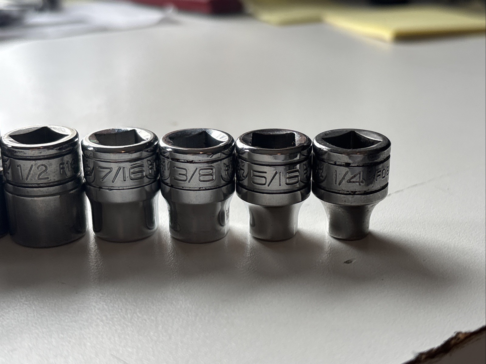 Snap-on Tools 12-Piece 1/4″ – 15/16″ Drive 12-Point Shallow Socket Set 🇺🇸 Nice