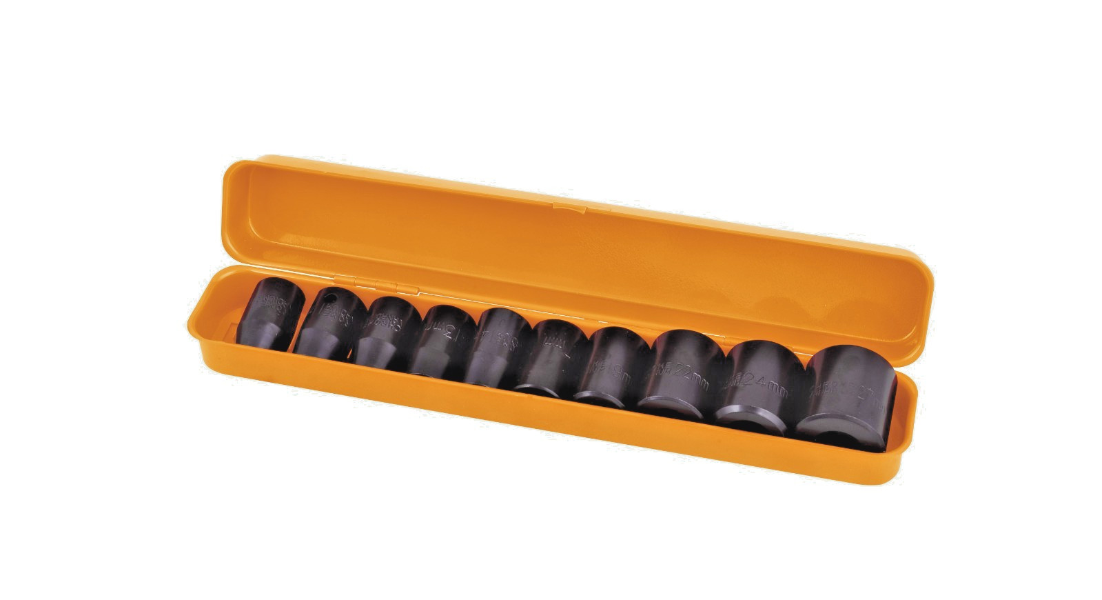10PC 1/2″ Drive Impact Socket Set SAE 7/16″–1″ 6-Point CR-V HD w/ Metal Case