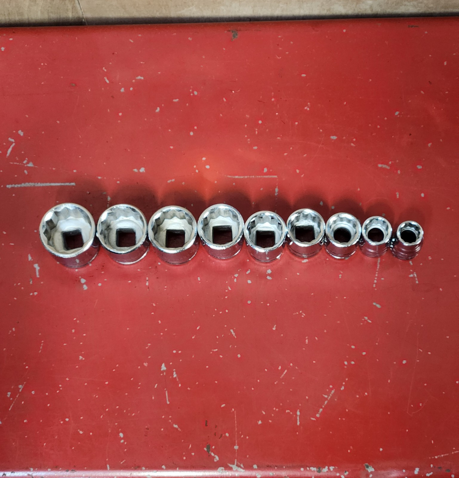 Blackhawk USA 3/8″ Dr SAE 9Pc Socket Set 12Pt 3/8″-7/8″ Vintage Very Nice!