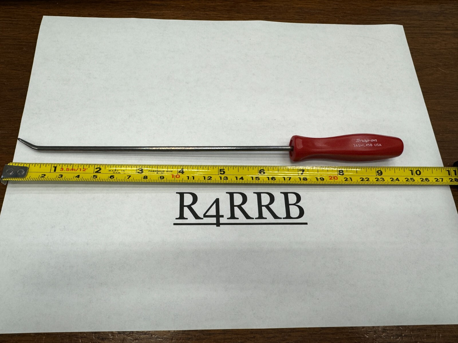 Snap-on Tools USA NEW RED GRIP Mini Hard Handle LONG SHAFT 45° Pick 3ASHL45BR