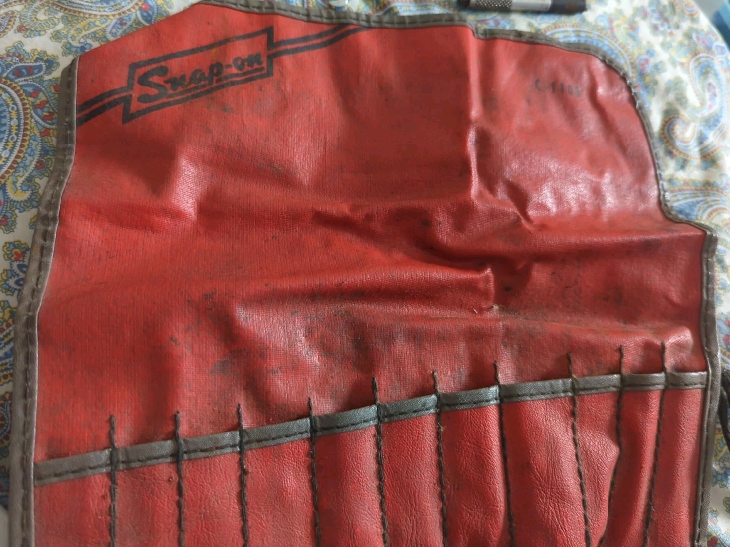 SNAP ON C-110D Red BAG POUCH ONLY No Tools! Holds Ignition Wrench Set Vintage