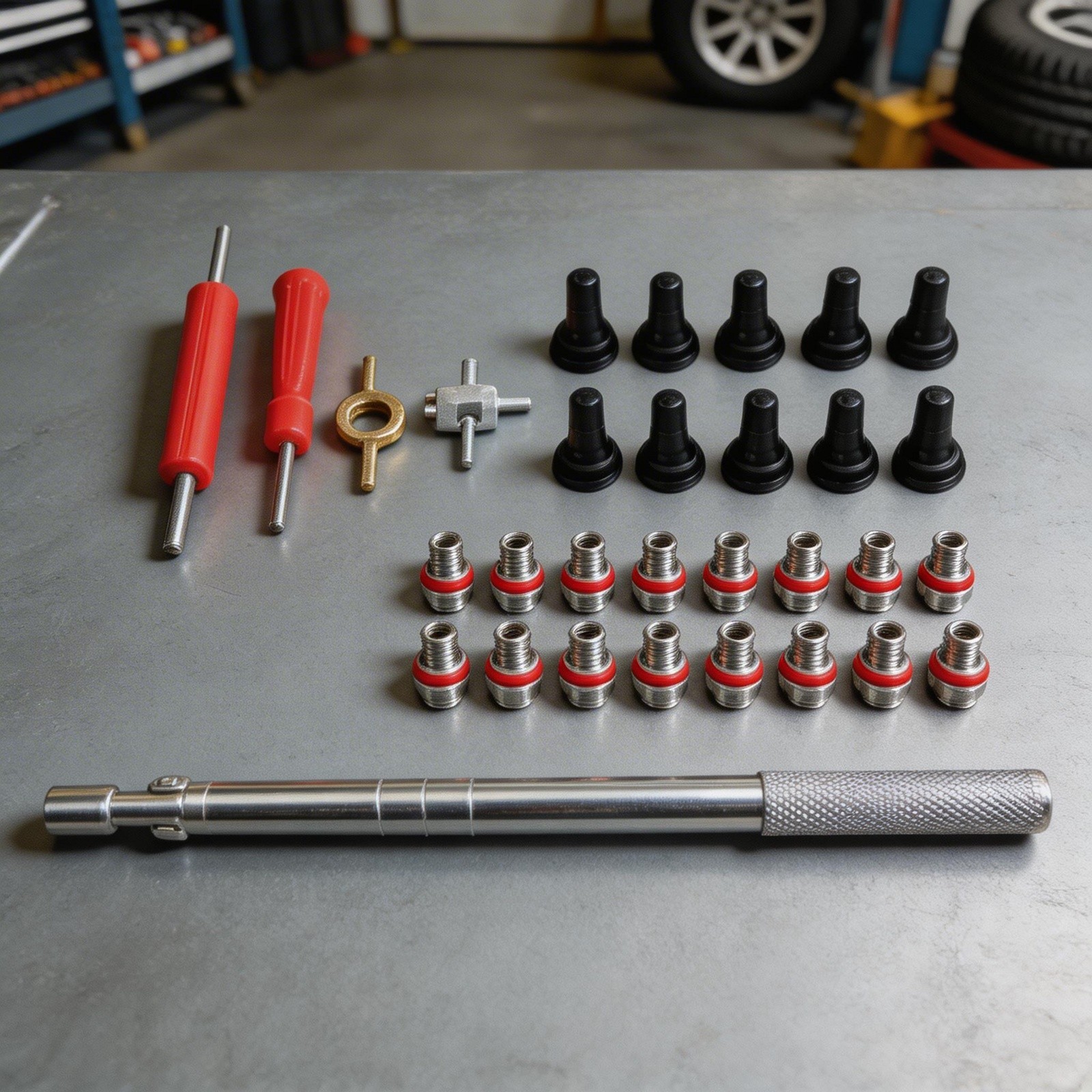 35pcs Car Tire Valve Core Tool Kit for Valve Stem Installation and Repair