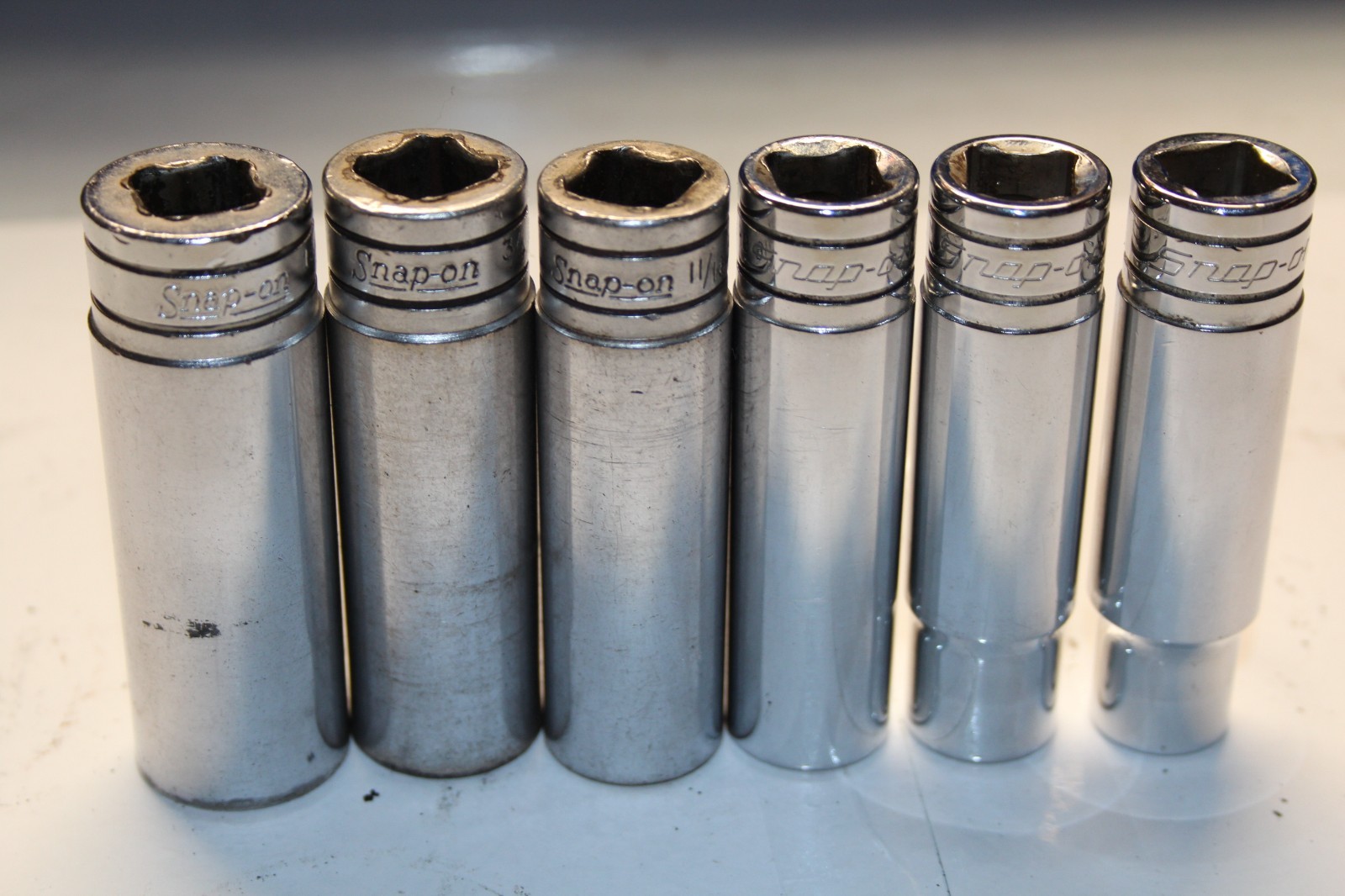 SNAP-ON TOOLS 1/2″ Drive 12-Point SAE Deep Chrome Socket SET 6pcs USA
