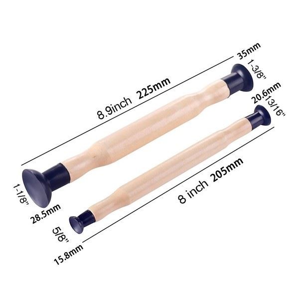 2 Pieces Grinding Lapping Stick Hand Valve Lapping Tool with