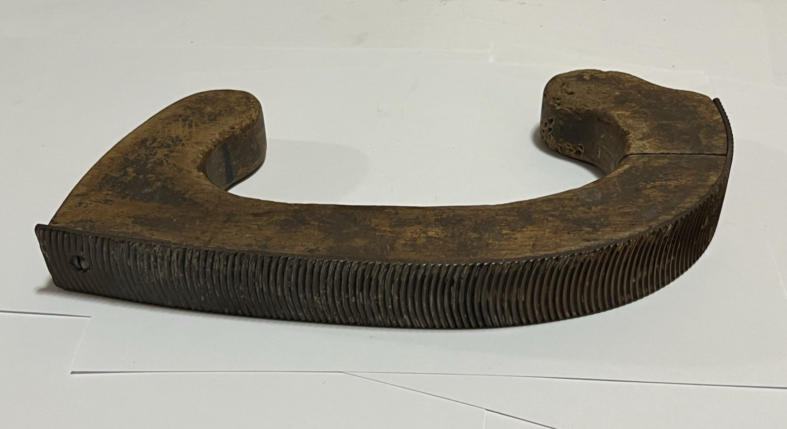 Vintage General Tool Co Curved Wood Handle File Holder with Rasp Auto Body USA