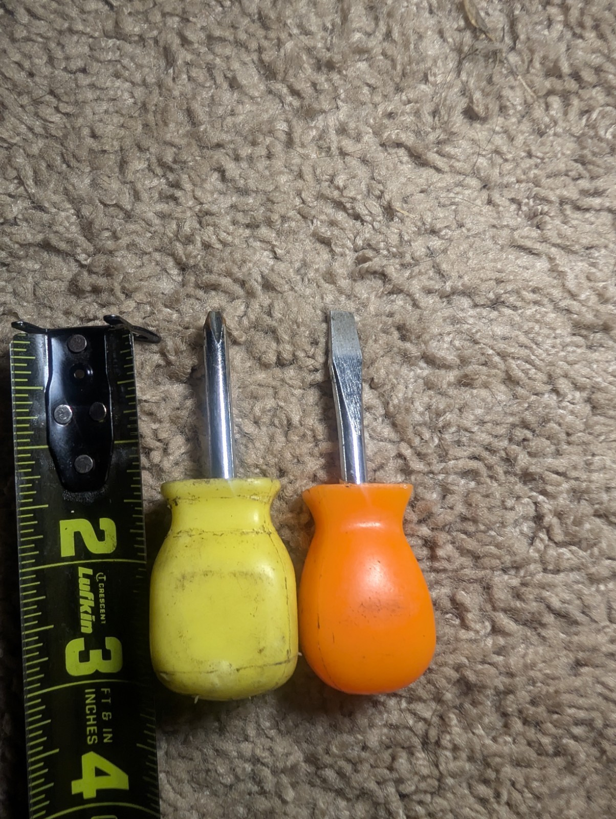 SNAP-ON TOOLS STUBBY SCREWDRIVERS ORANGE SDD1 FLAT TIP SDDP2 #2 PHILIPS OEM
