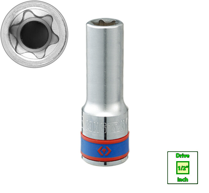1/2″ drive Star E Deep Socket Torx E KING TONY