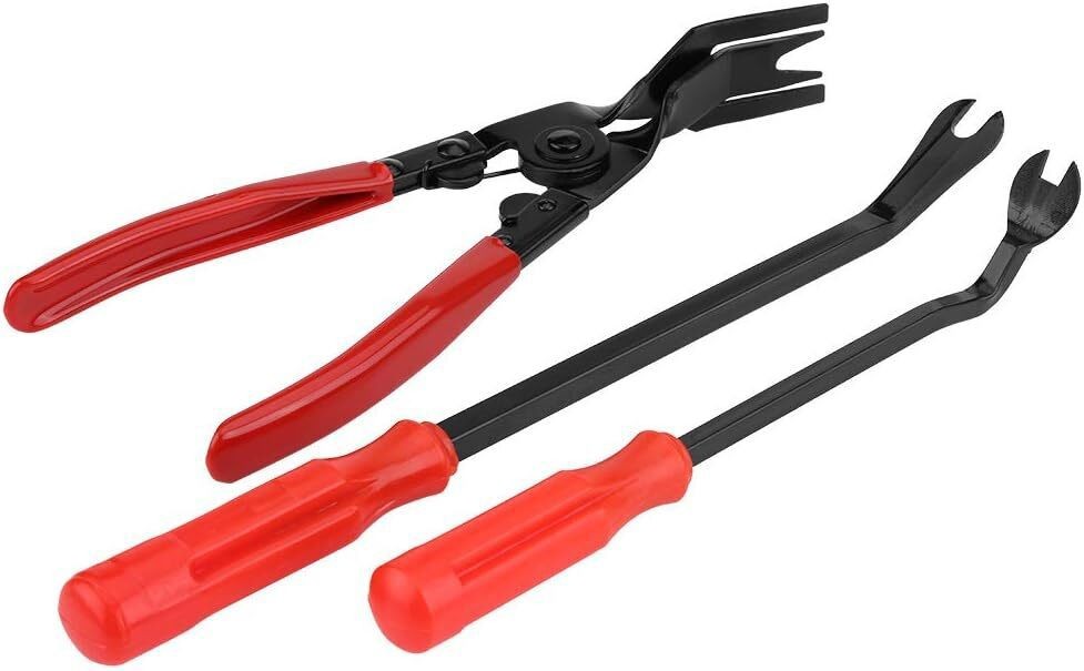 3PCS Set Auto Trim Clip Remover Tool Removal Pliers Fastener Door Panel Retainer