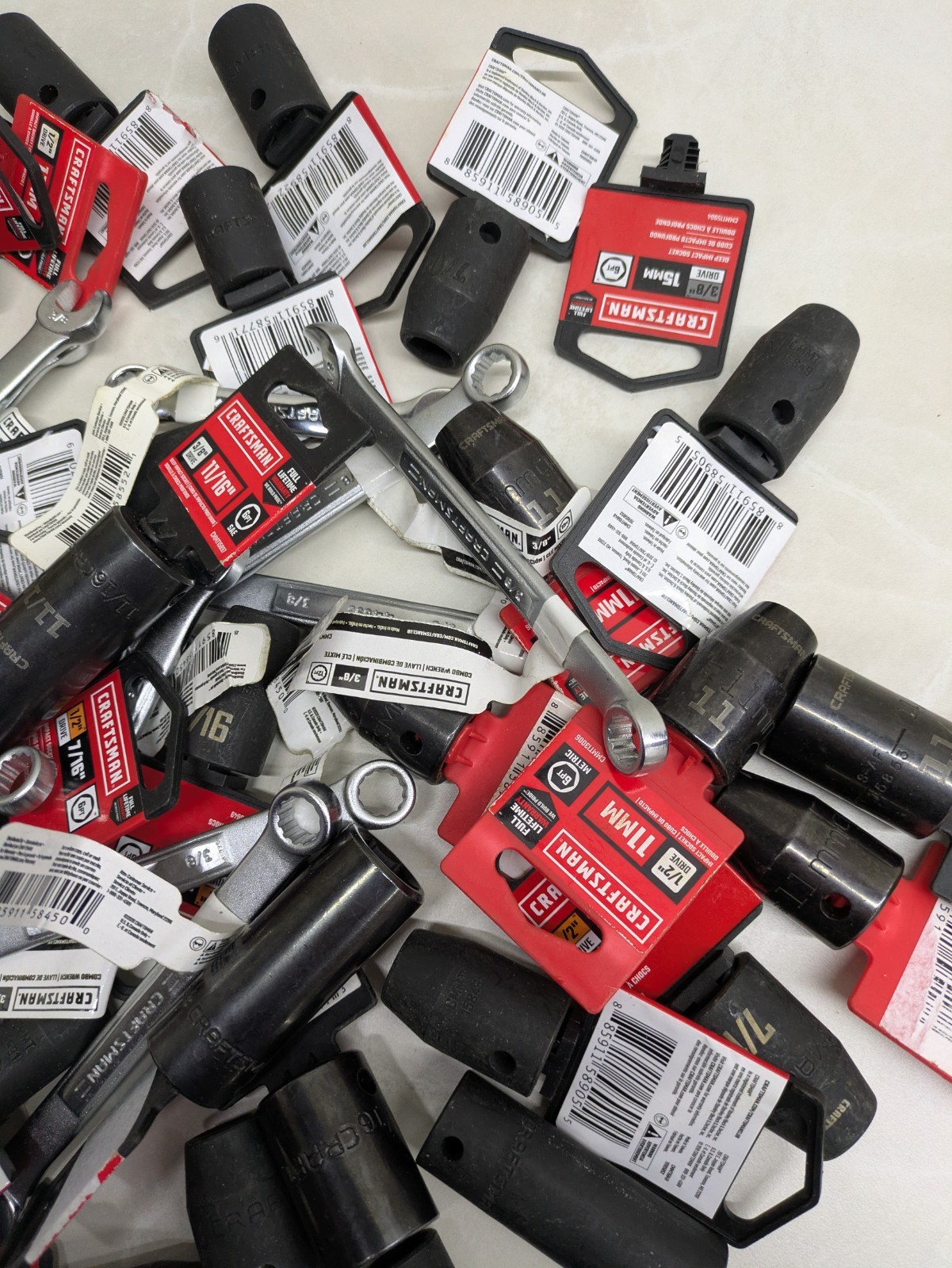 Lot of 56 Craftsman Impact Sockets & Combination Wrenches Resale Tools Flipper