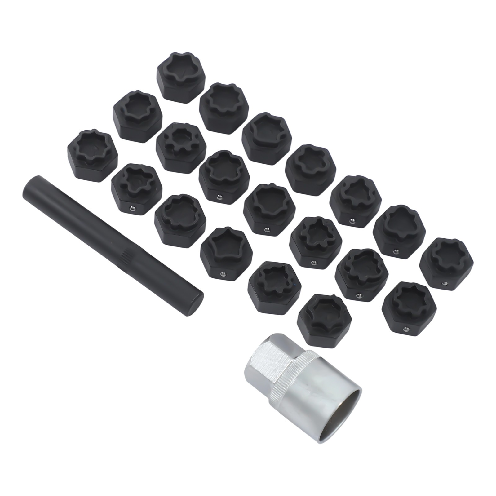 Wheel Locking Key Set Anti-theft Wheel Rim Lug Nut Master Removal Tool Kit 22Pcs