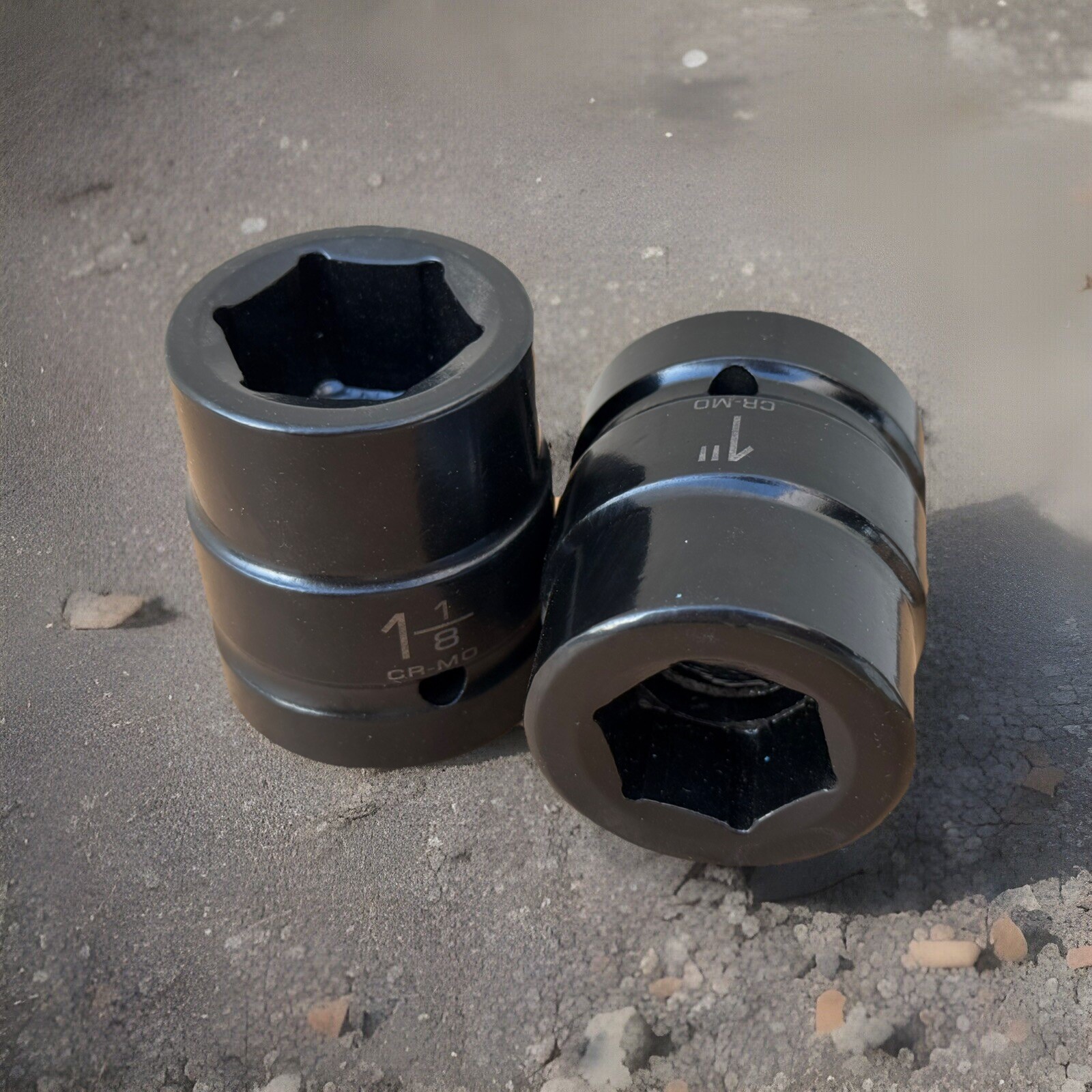 4 Pcs 1” Drive 6 Pts Shallow Impact Socket Set 1”, 1-1/8”, 1-1/4”, 1-3/8” CR-MO