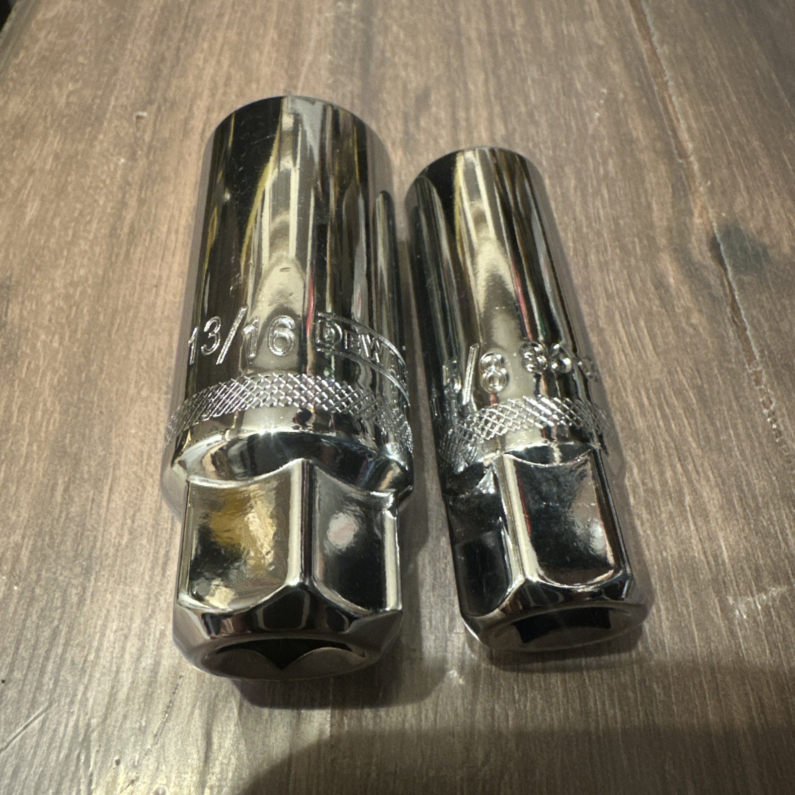 DeWalt Spark Plug Sockets 5/8 & 13/16” X 3/8” Drive Sockets 6Pt