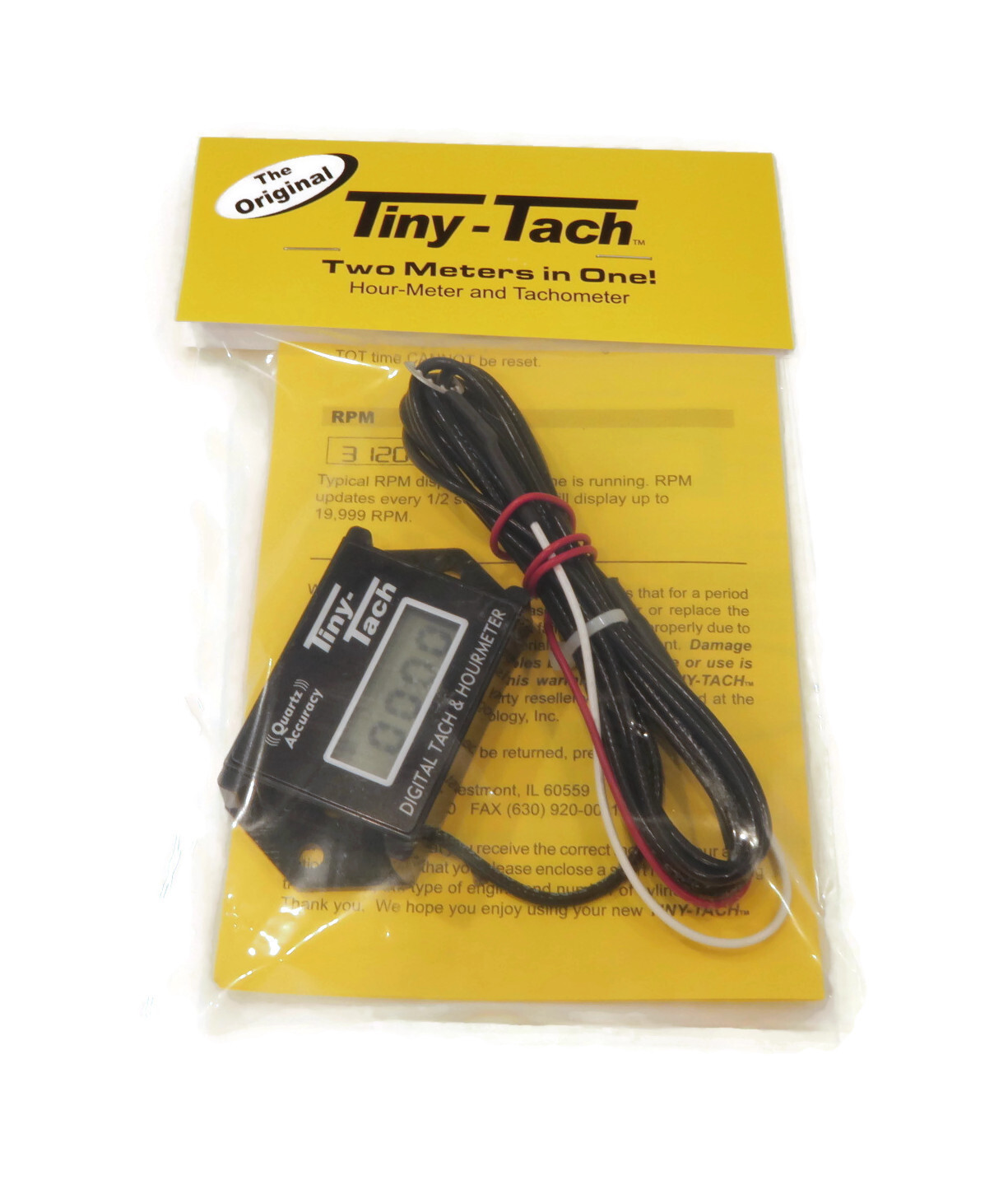 Digital Tachometer/Hour Meter for Honda, Lawnboy, and Other Gas Engine Motors