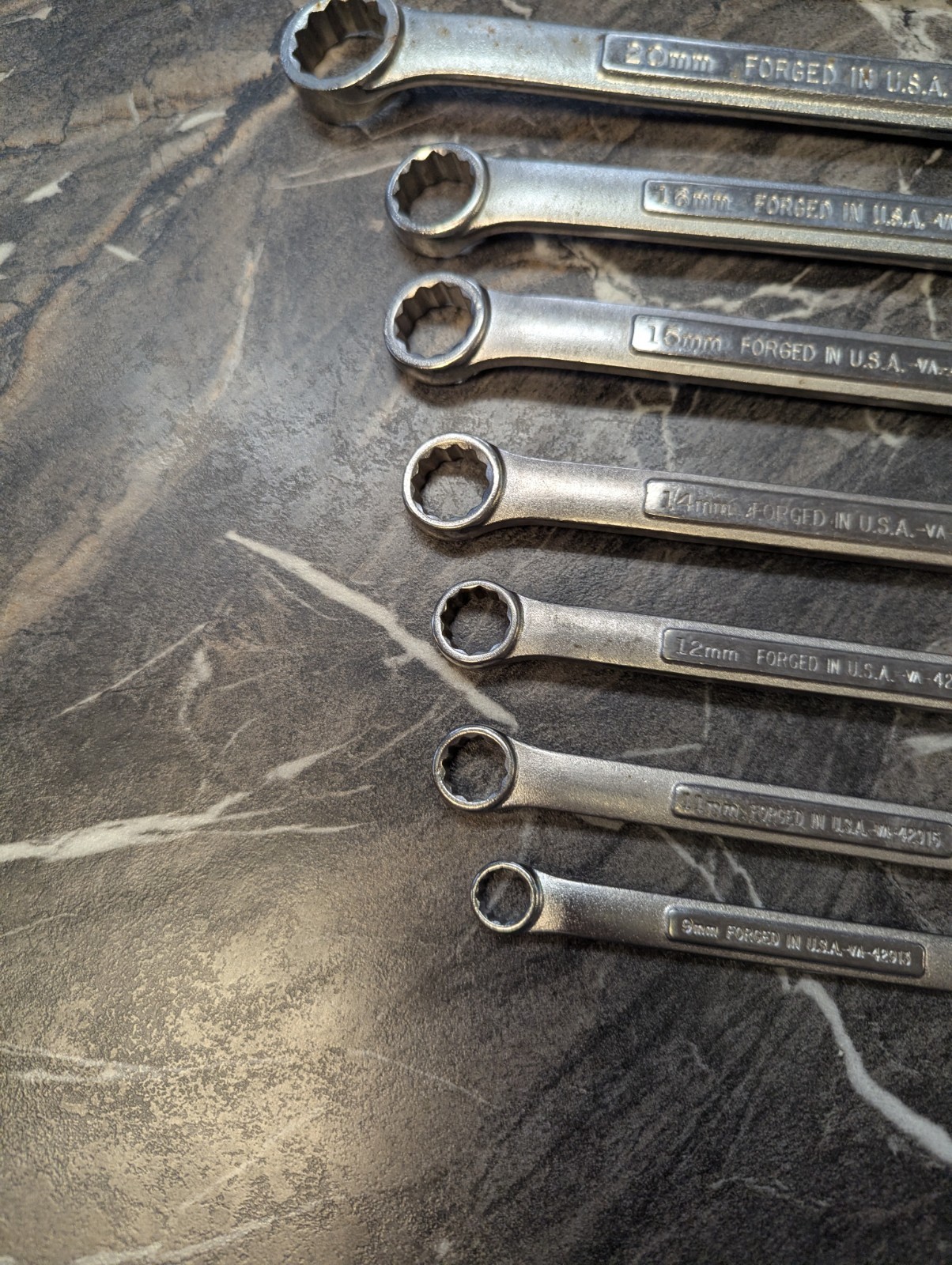 Craftsman Tools USA 11pc VA 9mm-24mm Large Metric (Rare) Combination Wrench Set