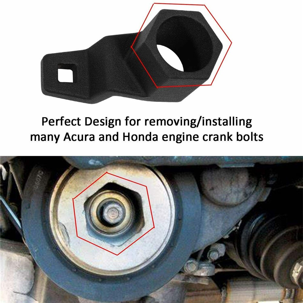 19mm Harmonic Balancer Socket + 50mm Crank Pulley Wrench Holder Tool For Honda