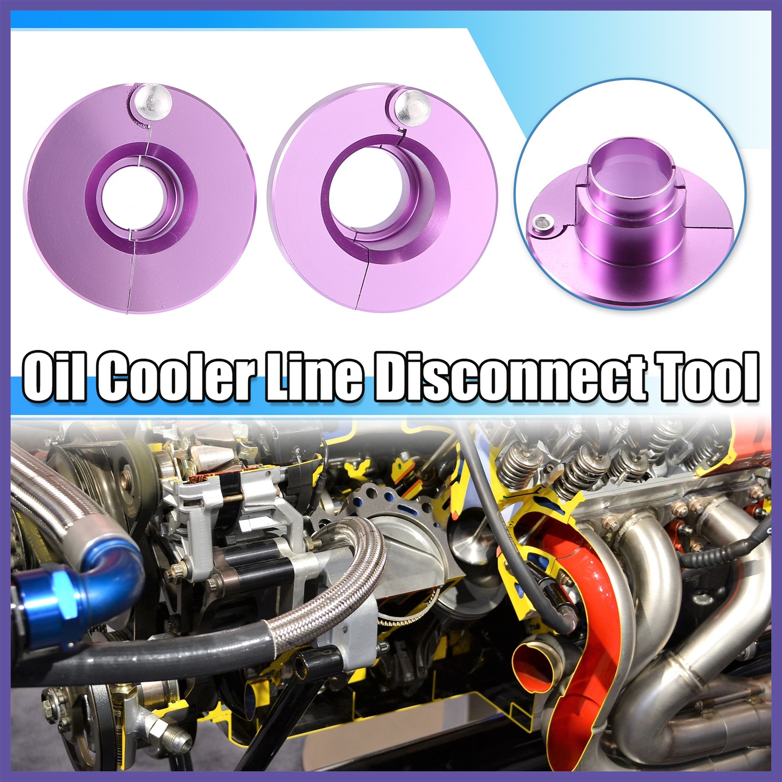 39220 Transmission Oil Cooler Line Disconnect Tool Kit for Ford 3/8″ and 1/2″