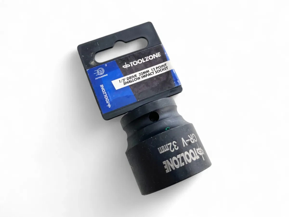 32mm Shallow Impact Socket 1/2″ Drive CR‑V Bi‑Hex 12‑Point Elite 32mm Socket