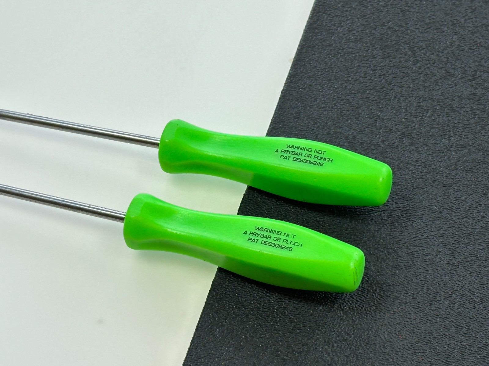 Snap-On Tools USA 2pc GREEN Hard Handle Pick Set Lot, 3ASH45A & 3ASAA