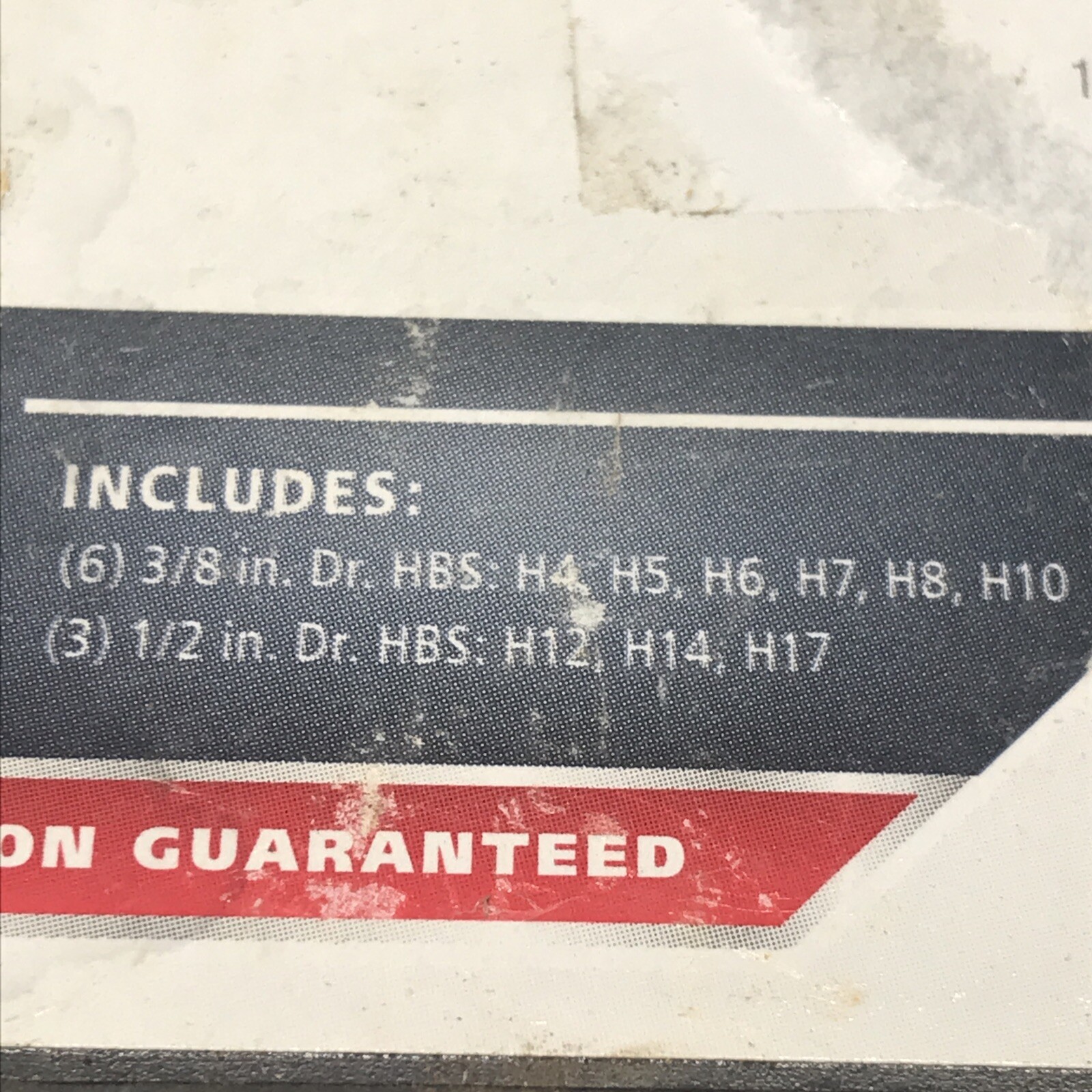 Jobsmart 9 piece HBS Metric set 3/8 In Drive-1/2 In Drive Tools