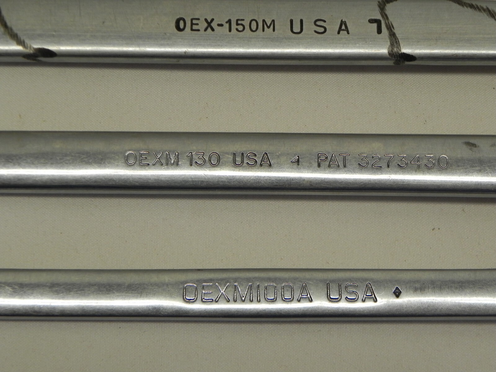 Snap-On 4 Piece 12 Pt Metric Flank Drive Combination Wrenches OEXM Series