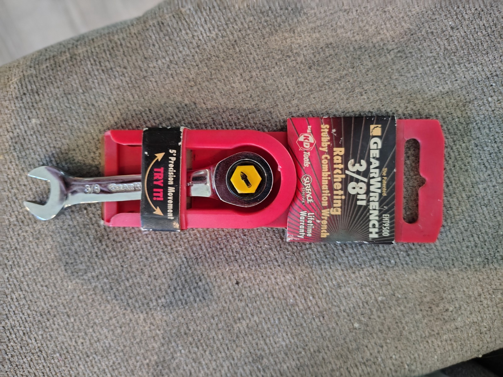Gearwrench Stubby Ratcheting Wrench SAE Combination Ratchet 3/8 EHT 9500