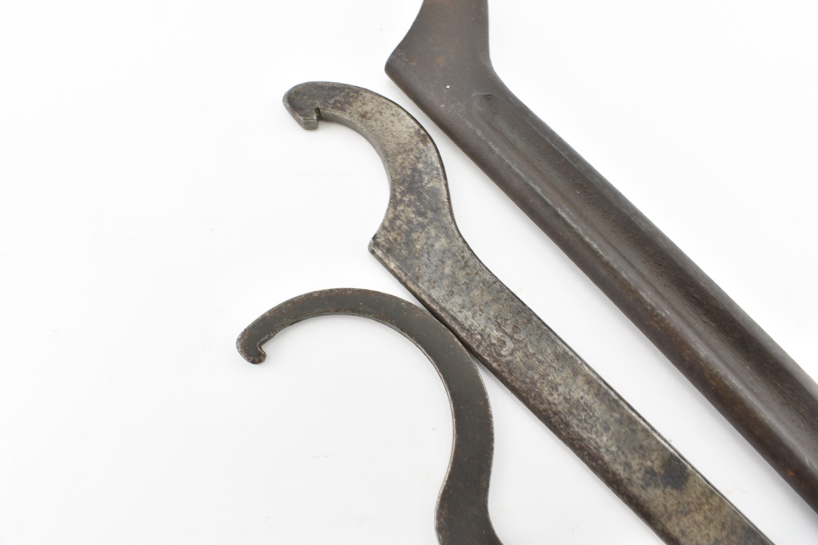 3x VTG C Hook Pin Spanner Wrench Williams USA 212, 36 Old Tool Car Farm Machine