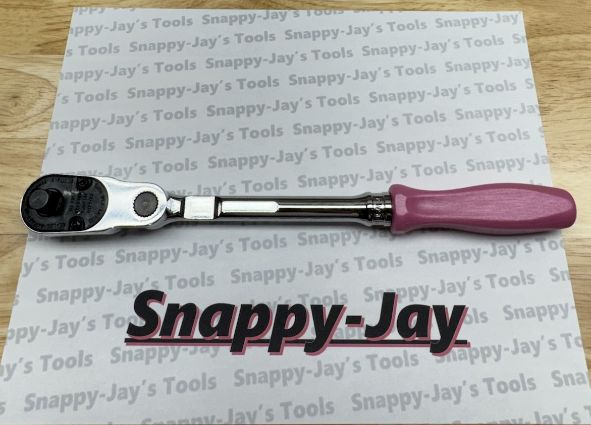 Snap-on Tools PEARL PINK 3/8″ Drive Hard Grip Multi-Position Ratchet FHD80MPPP