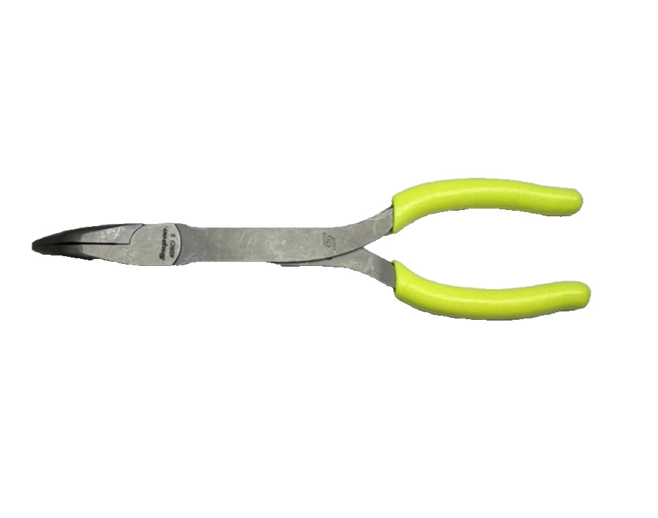 Snap-on Tools HIVIZ Soft Grip 9″ Stork Bent Needle Nose Pliers 408CFHV USA NEW
