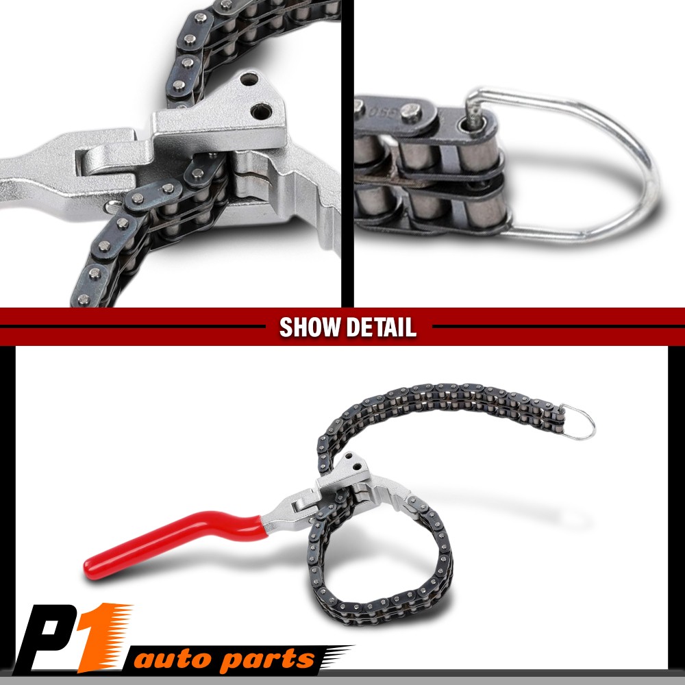 Fittings 60-160mm Oil Filter Change Pipe Heavy-Duty Ratcheting Chain Wrench