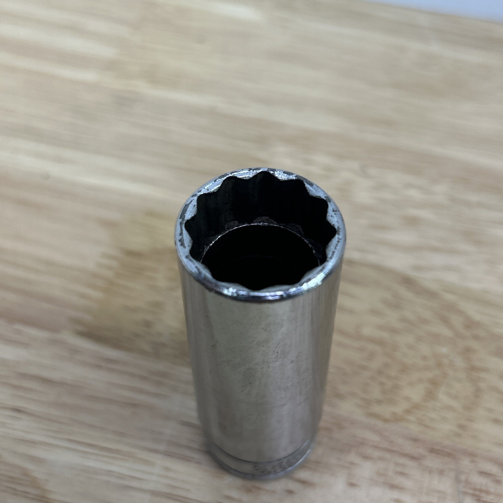Snap-on Tools 3/8″ Drive 3/4″ 12 Point Deep Chrome Socket SF241 USA Vintage