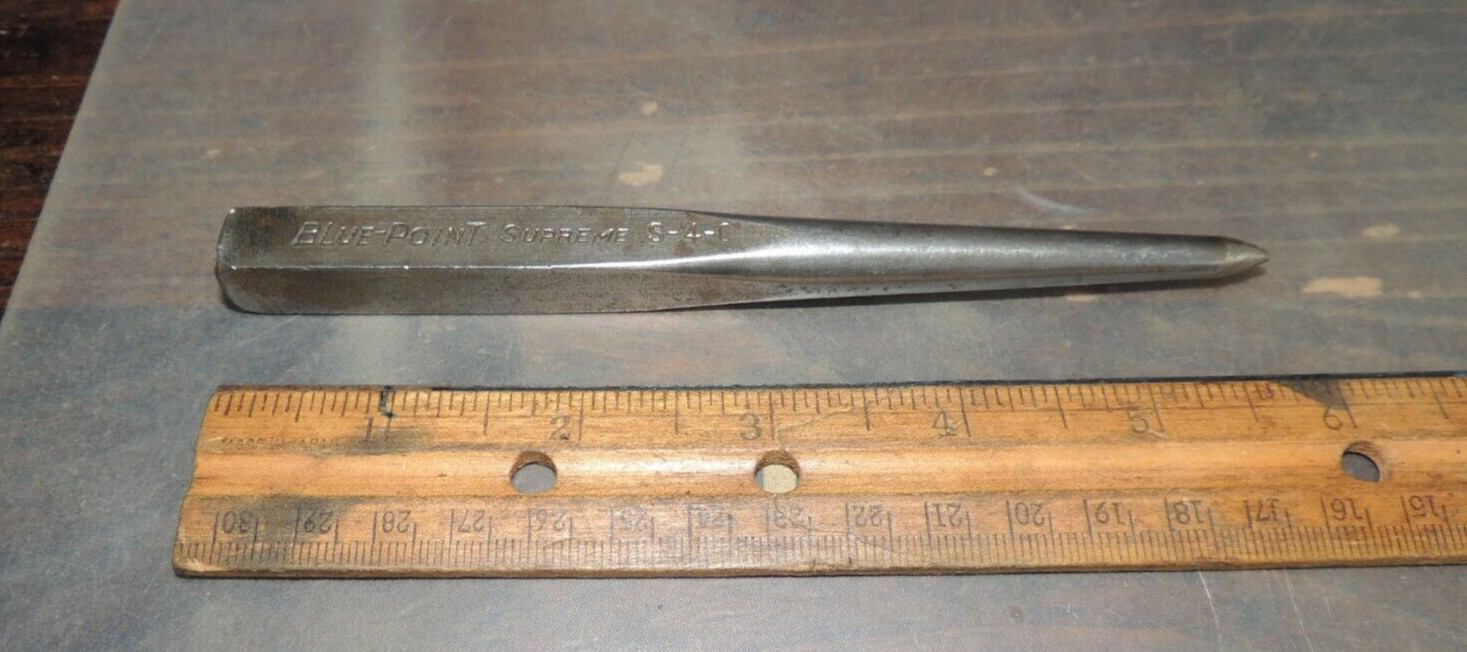 Vintage Blue-Point Supreme CENTER PUNCH S-4-C, 1947 DATE CODE 6″ LONG, USA MADE