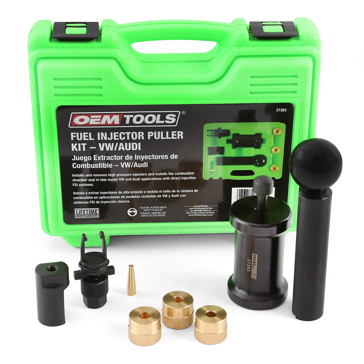 OEMTOOLS 37383 VW/Audi Fuel Injector Puller Kit, Set, Green, Green