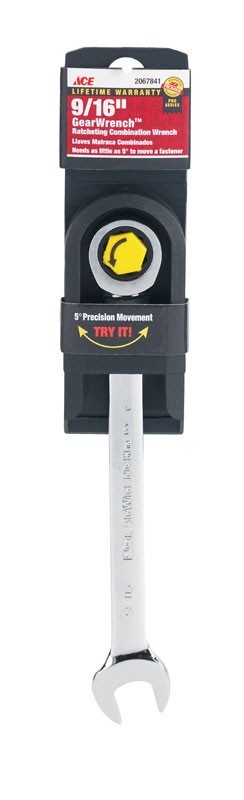 Ace Pro Series GearWrench 9/16 in. X 9/16 in. SAE Combination Wrench
