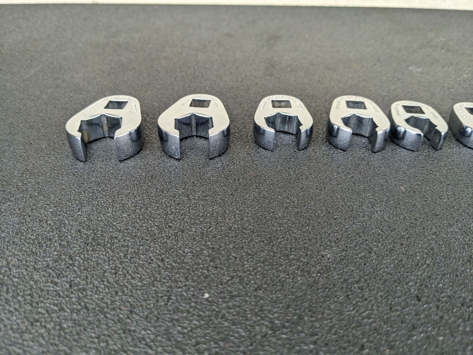 #bo435 Snap On 9Pc Metric 3/8 Drive Flare Nut Crowfoot Wrench Set 9MM 18mm