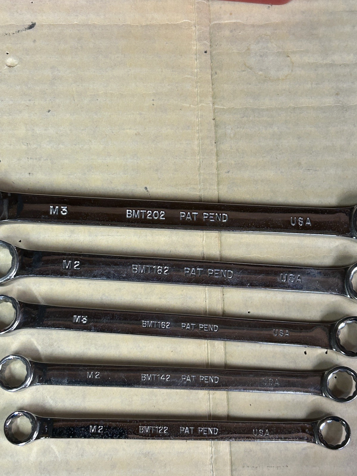 MAC Tools 3/8″ – 5/8″ 5 pc SAE 12pt Micro Turn Double Box End Chrome Wrench set