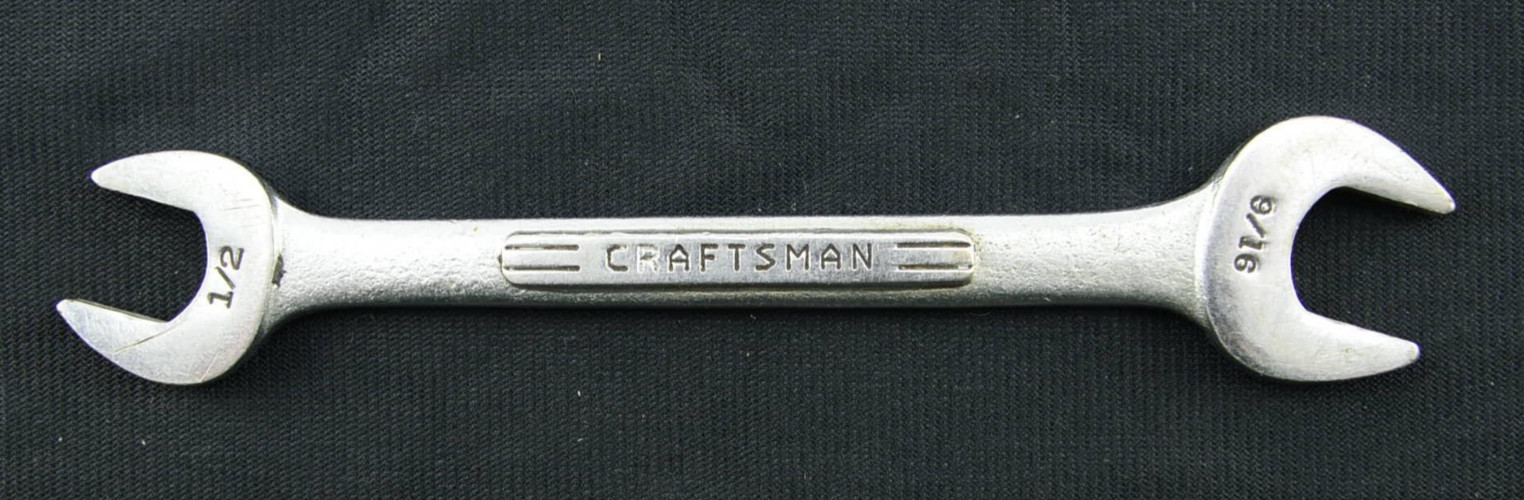 Craftsman =V= Series 1/2″-9/16″ Double Open End Wrench USA