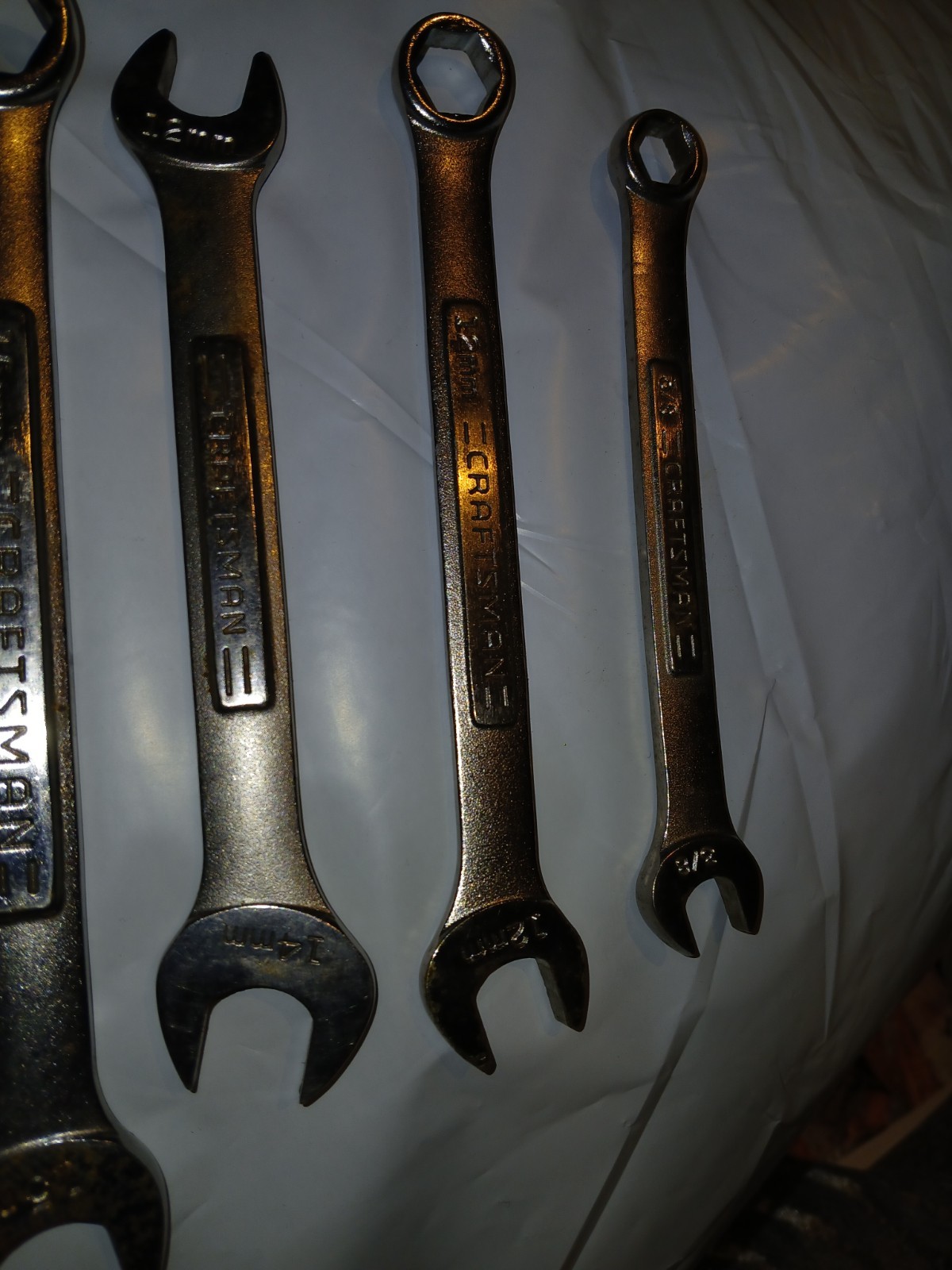 Craftsman Combination Wrench Lot of 6 – 11/16, 3/8, 5/8 12mm, 14mm, 15mm