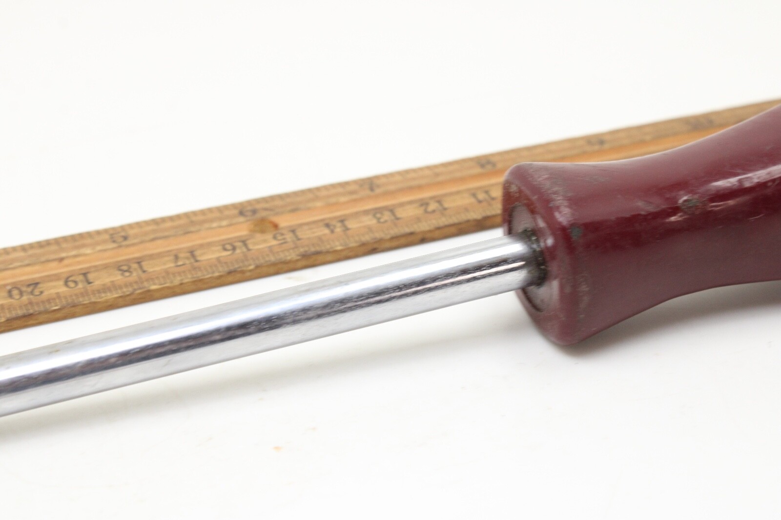 Matco SDM R128 7/16″ Tip 13″ Flat Slotted Screwdriver Maroon Hard Handle USA